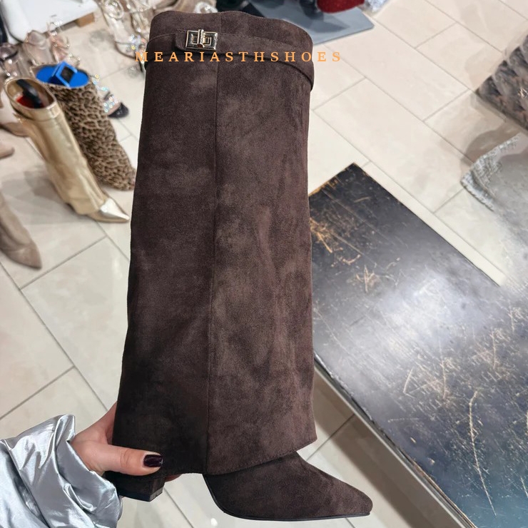 Women'S Fashion Winter 2025 - Women's Chunky Heel Knee High Boots
