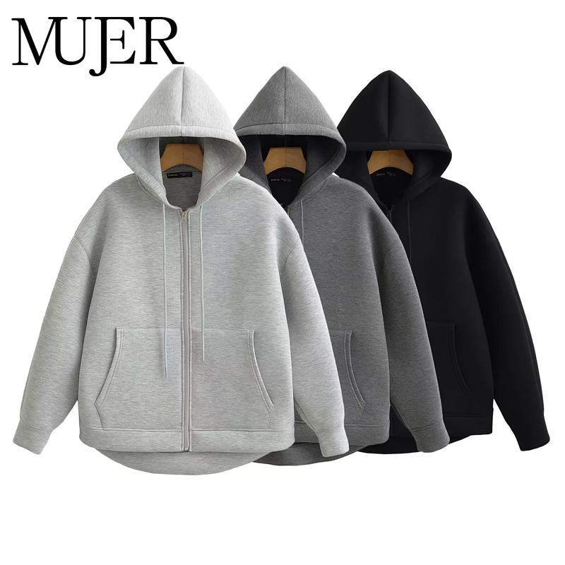 Women'S Fashion Zip Hoodie - MUJER Zip up Hoodies Women Autumn