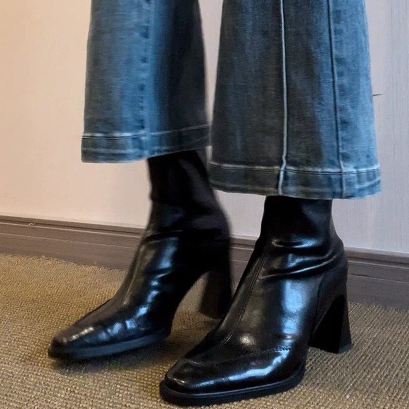 Women Fashion Trend 2025 - High Heels Women’s Ankle Boots Fashion
