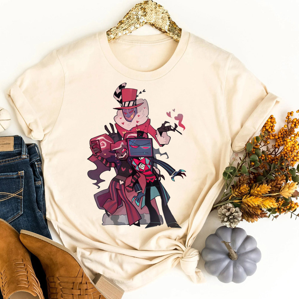 Hazbin Hotel t-shirt shoujo ko - đánh giá và giá Women'S Fashion In The 80S