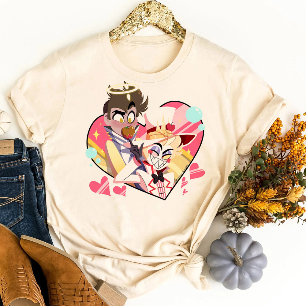 Hazbin Hotel t-shirt shoujo ko - đánh giá và giá Women'S Fashion In The 80S