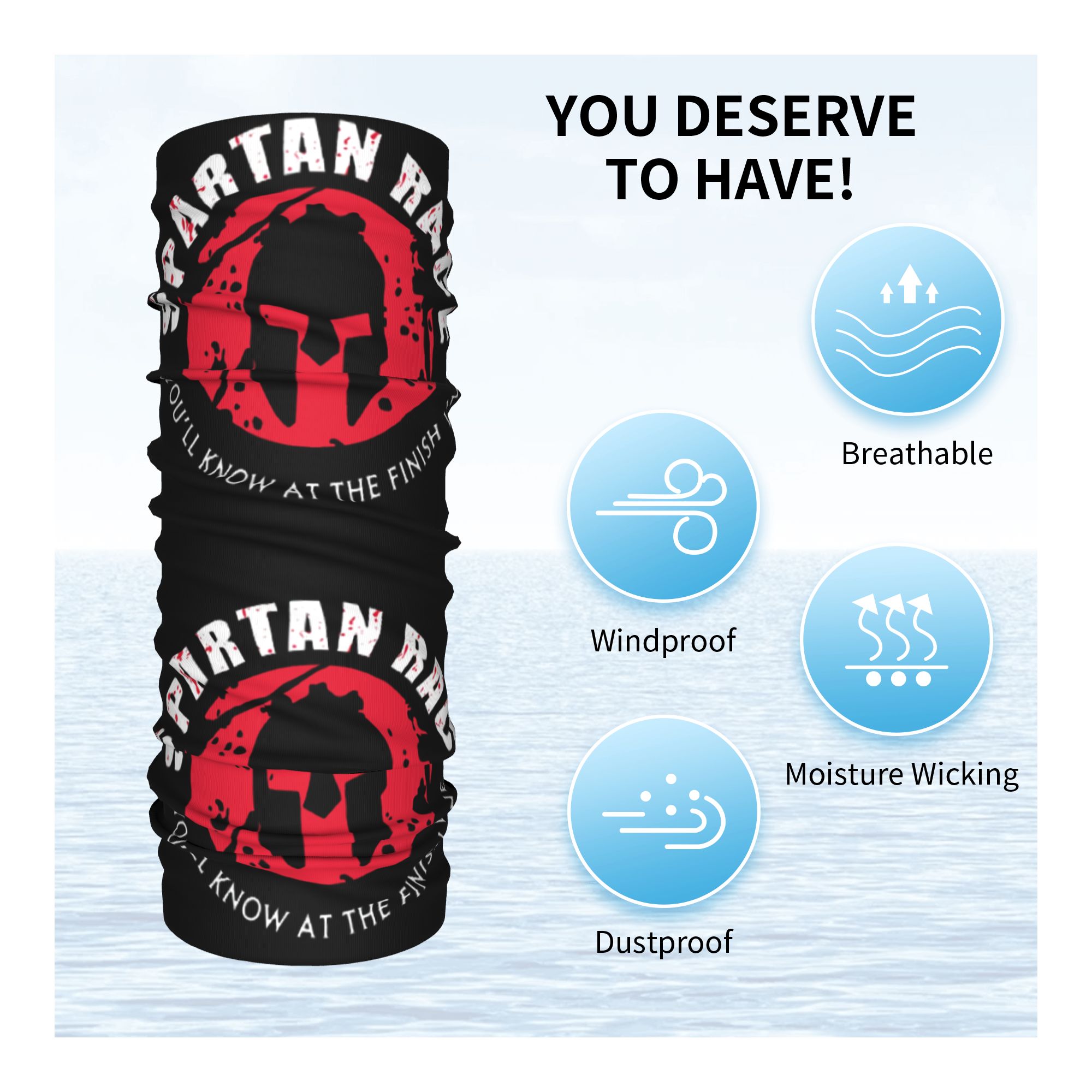 Large Spartan Race Logo Bandan - đánh giá và giá Women Fashion Logo