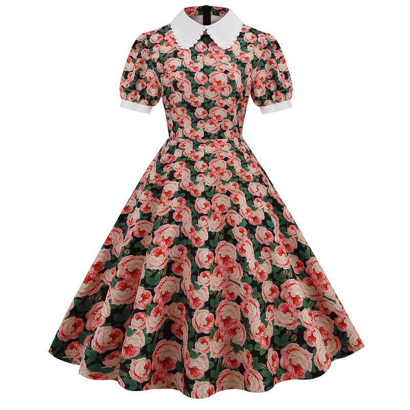 Summer Dress Women Floral Prin - đánh giá và giá Women'S Fashion Of The 50S