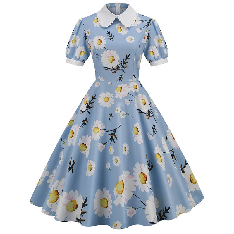 Summer Dress Women Floral Prin - đánh giá và giá Women'S Fashion Of The 50S