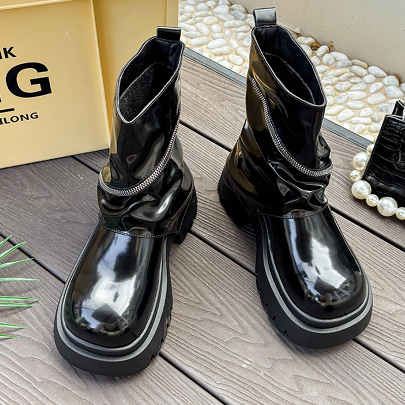 Fashion Platform Leather Shoes - đánh giá và giá Women'S Fashion Winter 2025