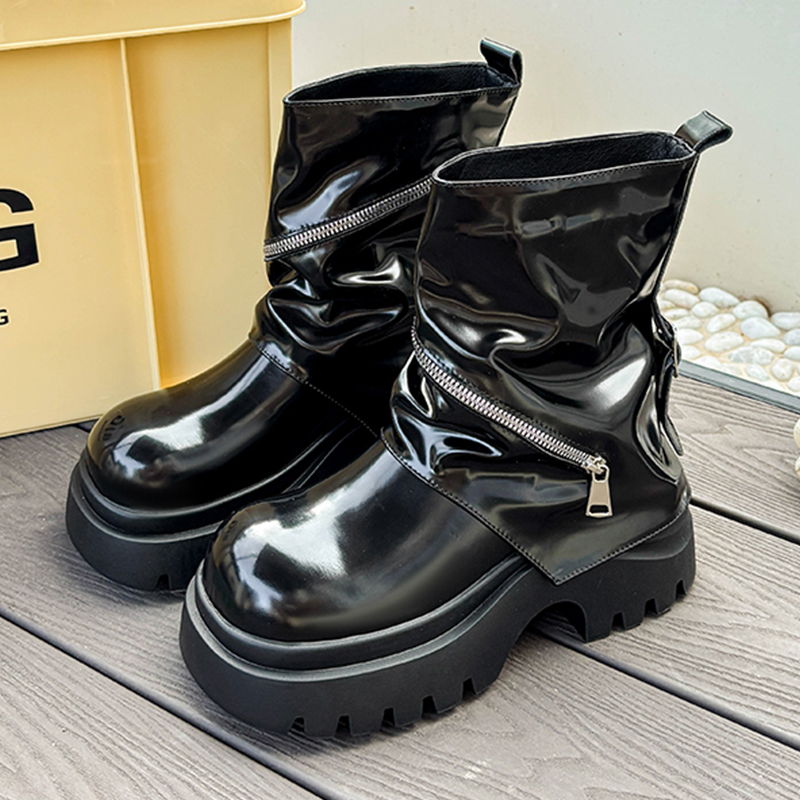 Fashion Platform Leather Shoes - đánh giá và giá Women'S Fashion Winter 2025