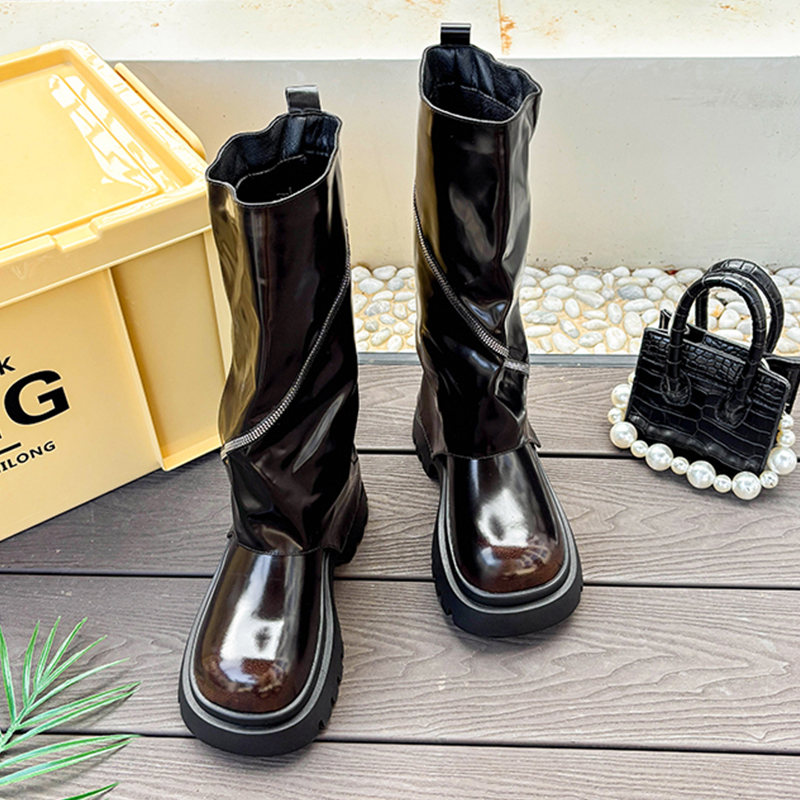 Fashion Platform Leather Shoes - đánh giá và giá Women'S Fashion Winter 2025