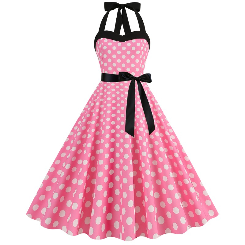 Elegant Women Polka Dot Dress  - đánh giá và giá Women'S Fashion Of The 50S