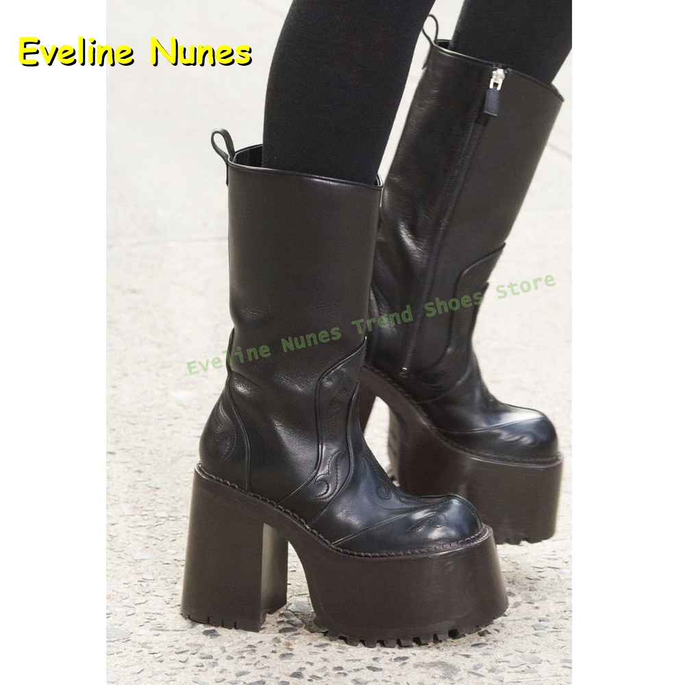 Embroidery Platform Knee High  - đánh giá và giá Women Fashion Trend 2025