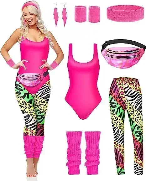 7 Pcs 80s Fancy Workout Costum - đánh giá và giá Women'S Fashion From The 80S