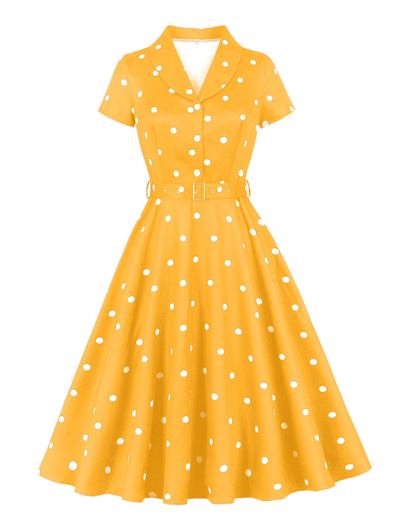 Tonval Turn-Down Collar Polka  - đánh giá và giá Women'S Fashion Of The 50S