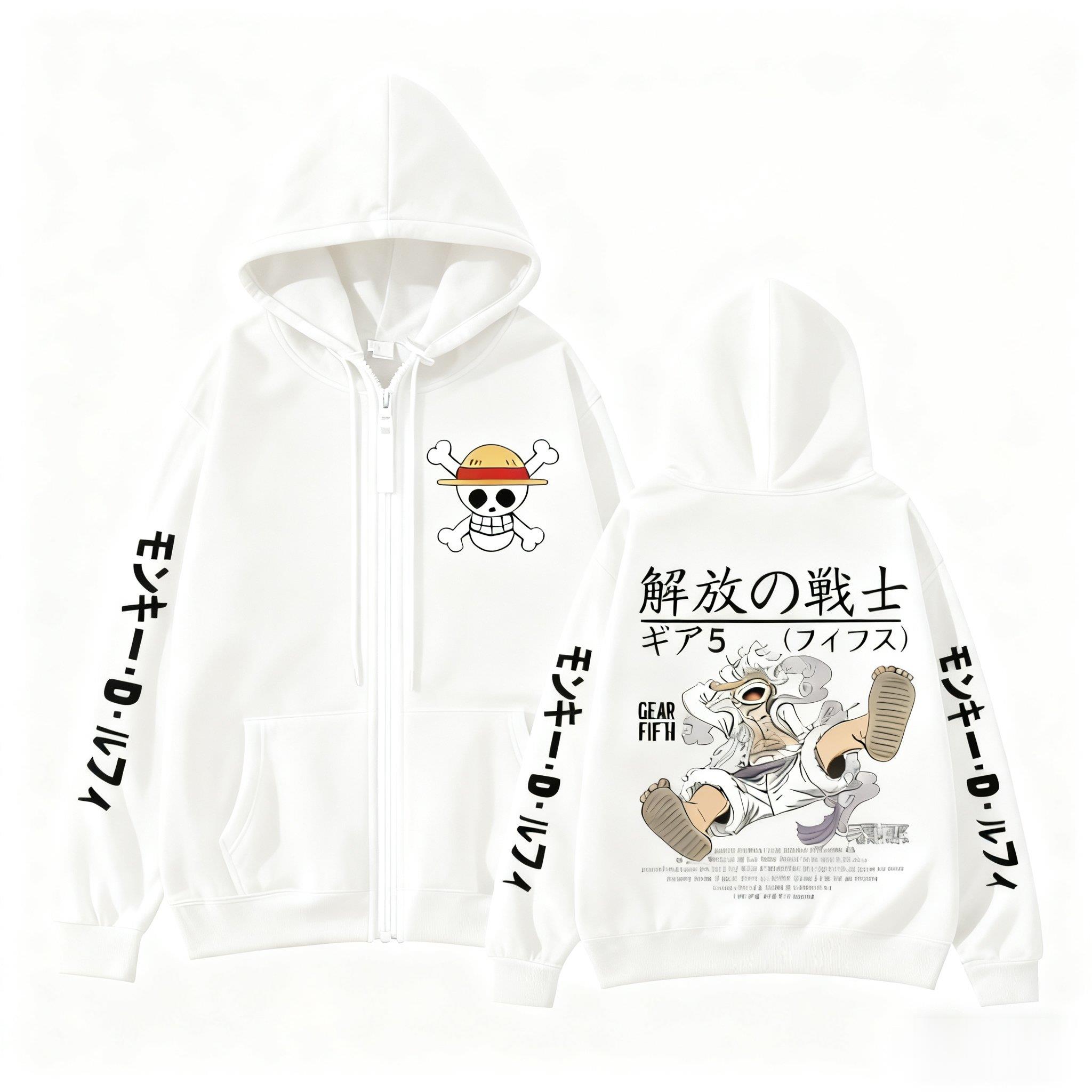 Monkey D Luffy Gear 5 One Piec - đánh giá và giá Women'S Fashion Zip Hoodie