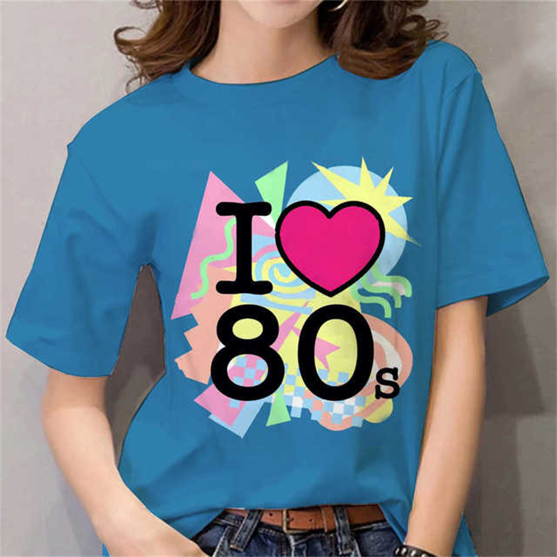 80s Womens T Shirt Femal Black - đánh giá và giá Women'S Fashion In The 80S