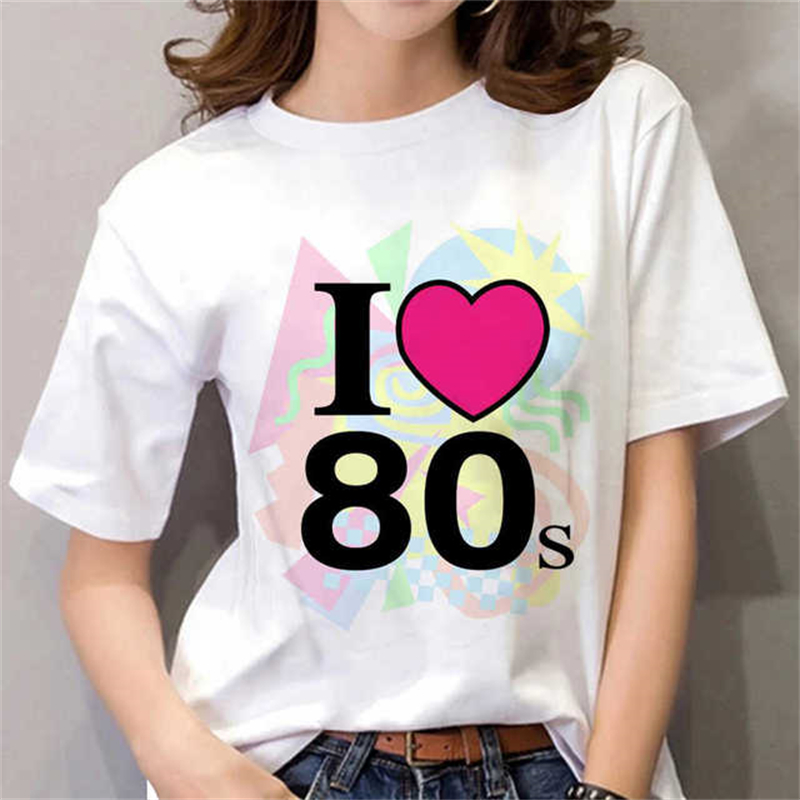 80s Womens T Shirt Femal Black - đánh giá và giá Women'S Fashion In The 80S