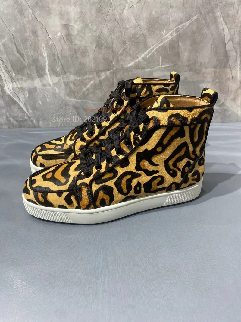 Leopard Printed High Top Sneak - đánh giá và giá Women'S Yellow Fashion Sneakers