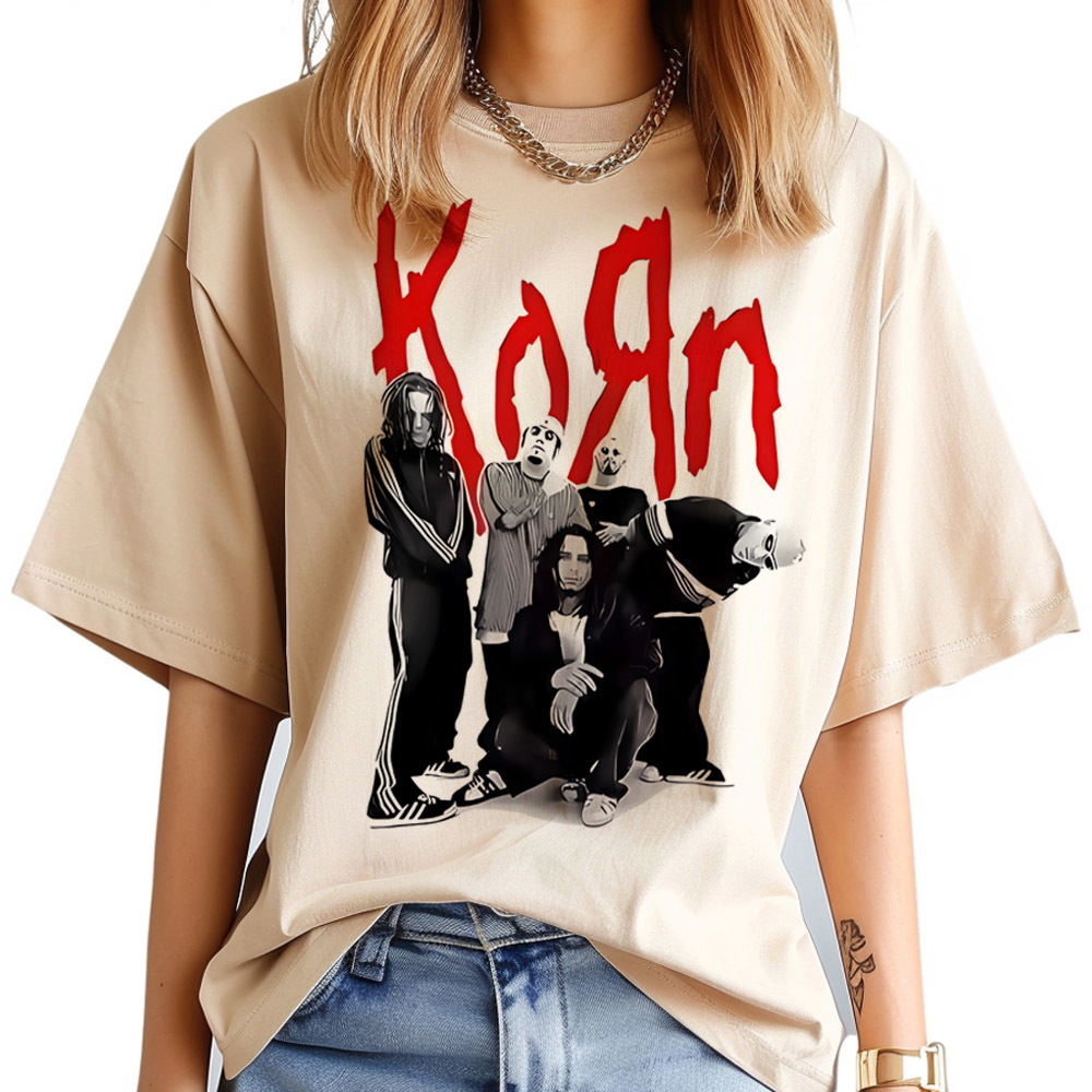 Korn t shirt women korean fash - đánh giá và giá Women'S Fashion In The 80S